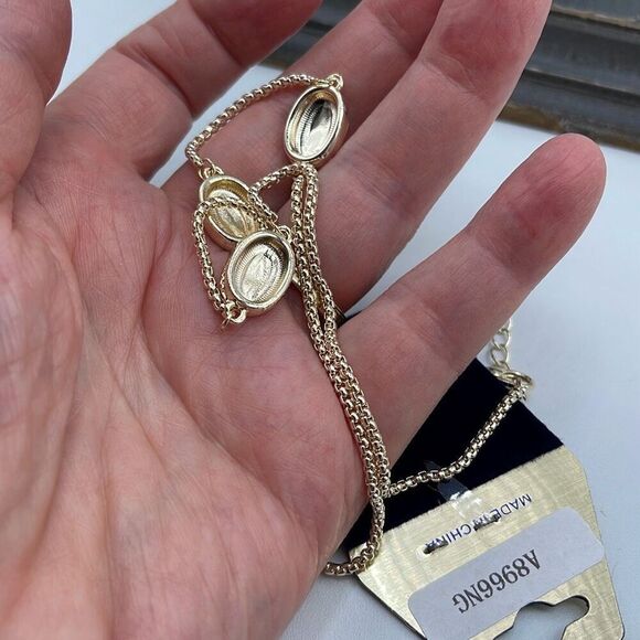 NWT MX Signature Gold Plated choker with CZ pendants - Picture 6 of 8